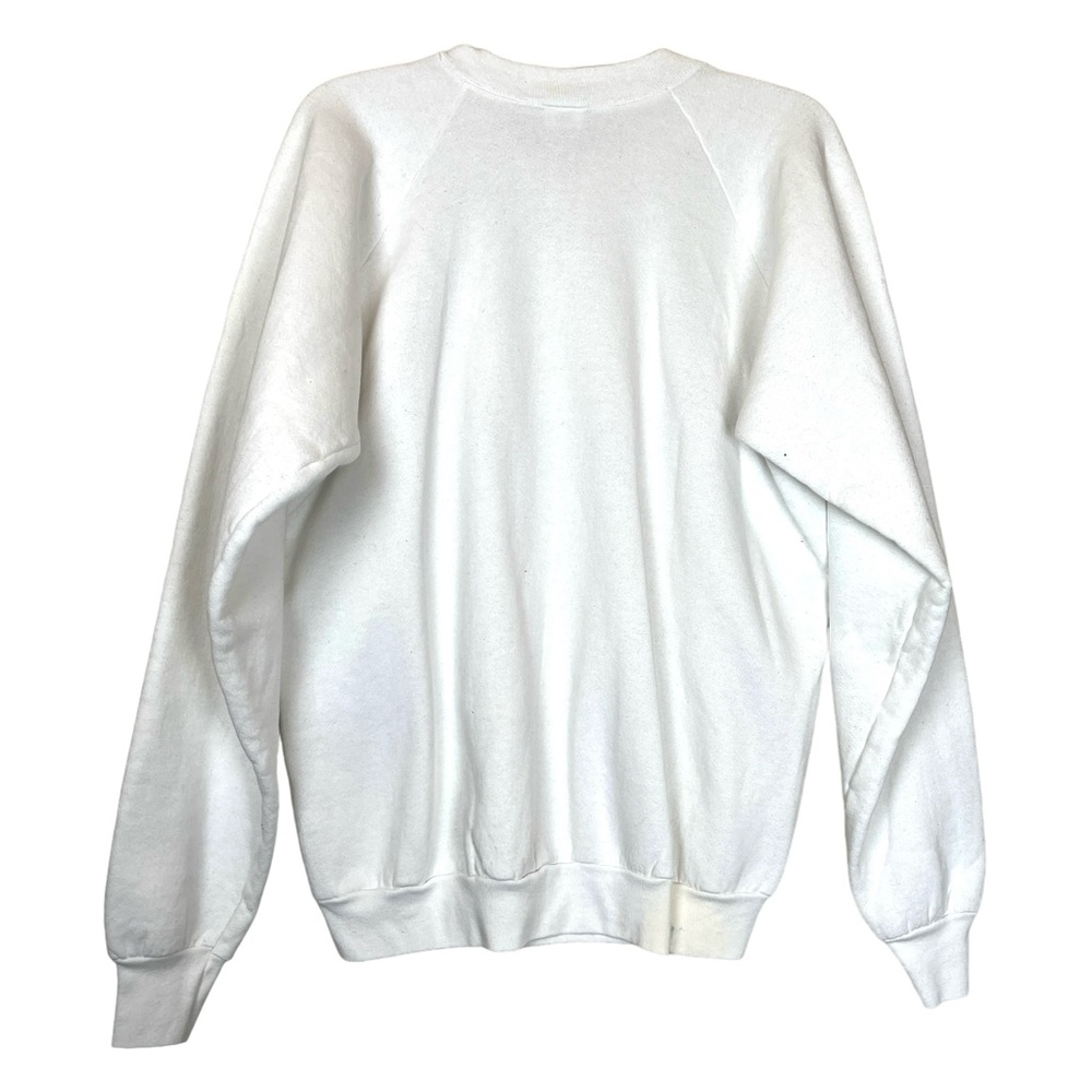 Vintage Fleece Crewneck Sweatshirt Hawaii White Aloha Floral Long Sleeve size XL - Picture 2 of 4